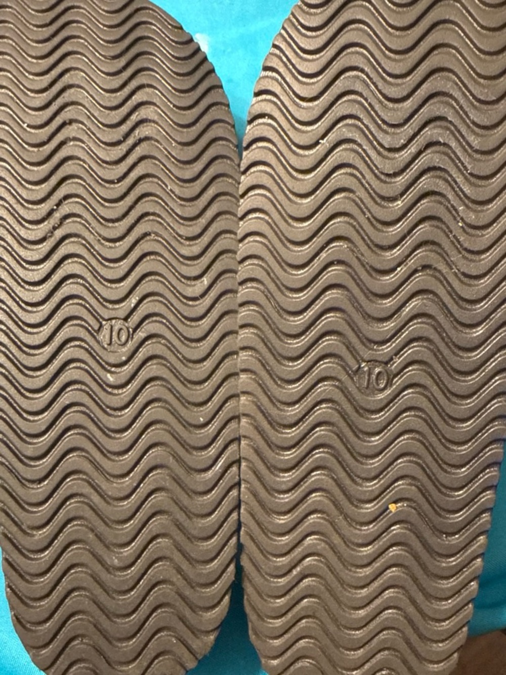 Black Textured Flip Flop Soles (Size 10) - Picture 2 of 3